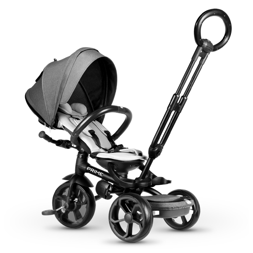 QPlay - Detská trojkolka 6v1 PRIME šedá