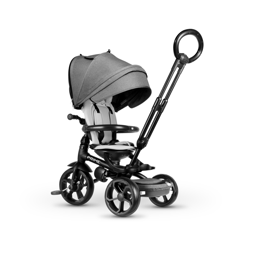 QPlay - Detská trojkolka 6v1 PRIME šedá