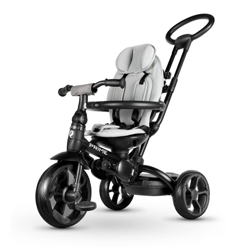 QPlay - Detská trojkolka 6v1 PRIME šedá