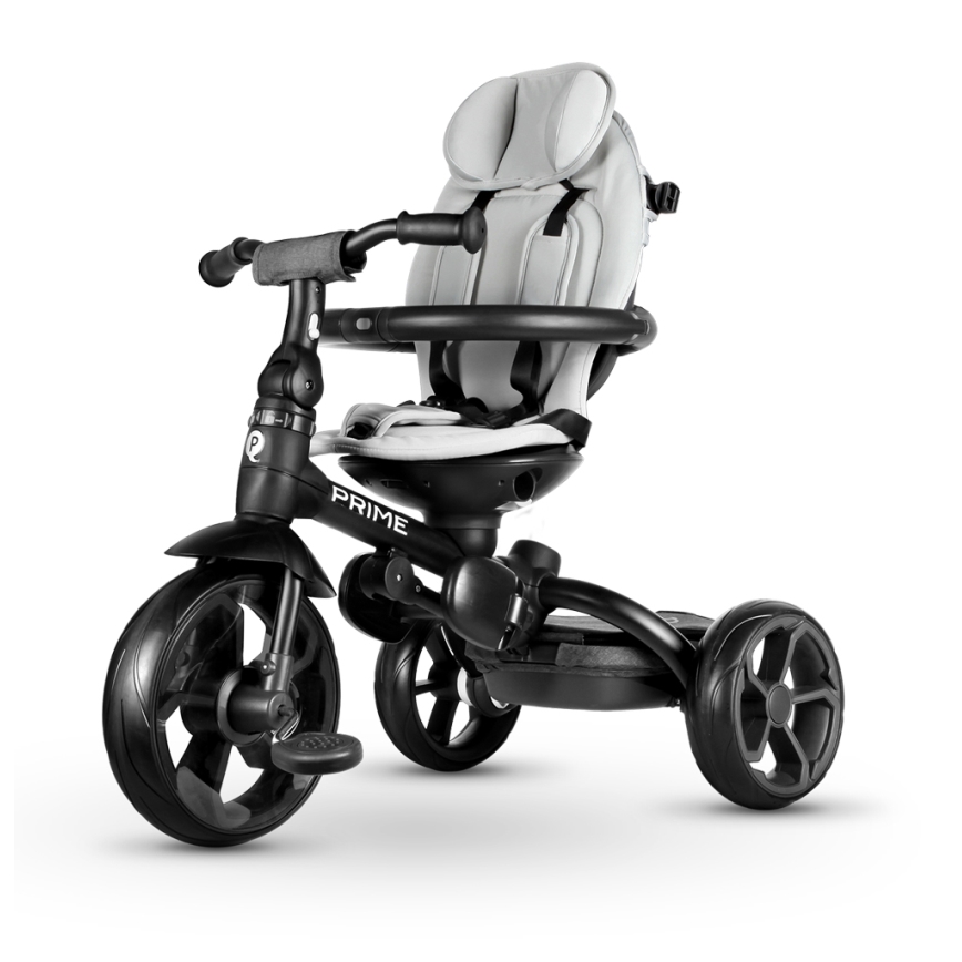QPlay - Detská trojkolka 6v1 PRIME šedá