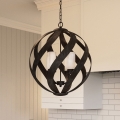 Quintiesse - Exteriérový luster na reťazi BLACKSMITH 4xE14/40W/230V pr. 50,1 cm IP44 čierna