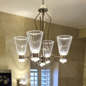 Quintiesse - LED kúpeľňový luster na tyči KAYVA LED/24W/230V IP44 lesklý chróm
