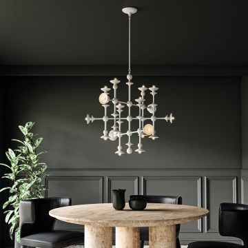 Quintiesse - Luster na tyči CADENCE 18xE14/40W/230V biela