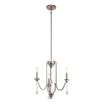 Quintiesse - Luster na tyči KARLEE 3xE14/60W/230V priemer 45,7 cm matný chróm