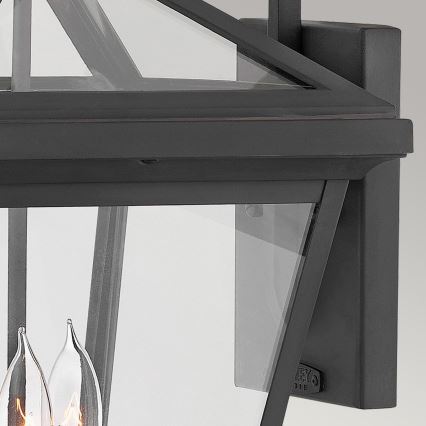 Quintiesse - Vonkajšie nástenné svietidlo ALFORD L 3xE14/40W/230V IP44 čierna