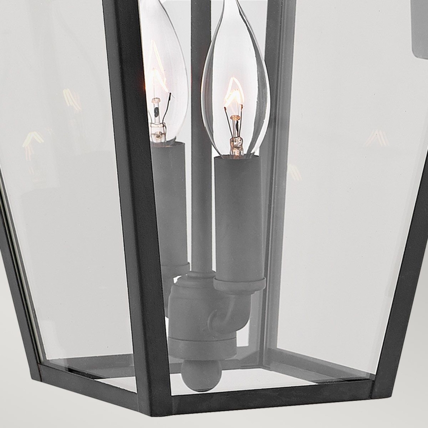 Quintiesse - Vonkajšie nástenné svietidlo ALFORD M 2xE14/40W/230V IP44 čierne