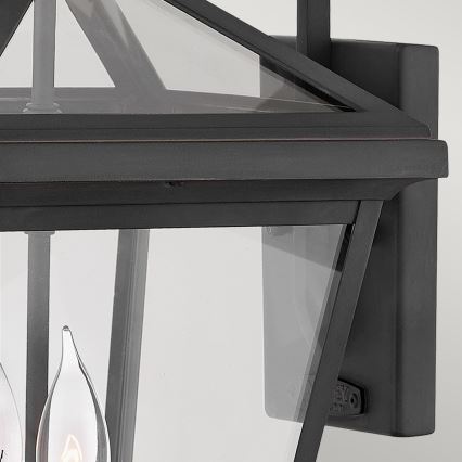 Quintiesse - Vonkajšie nástenné svietidlo ALFORD M 2xE14/40W/230V IP44 čierne