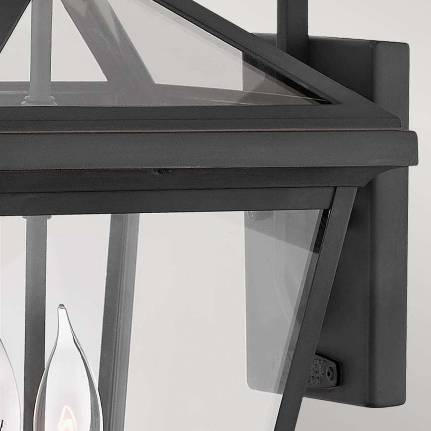 Quintiesse - Vonkajšie nástenné svietidlo ALFORD M 2xE14/40W/230V IP44 čierne