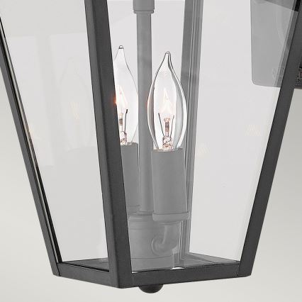 Quintiesse - Vonkajšia nástenná lampa ALFORD S 2xE14/40W/230V IP44 čierna