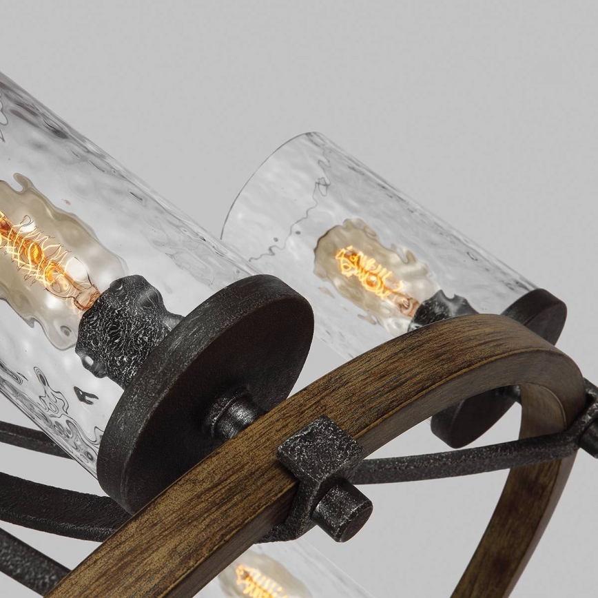 Quintiesse - Luster na reťazi ANGELO 6xE27/60W/230V dubový dekor