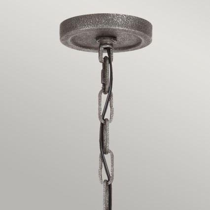 Quintiesse - Luster na reťazi ANGELO 6xE27/60W/230V dubový dekor