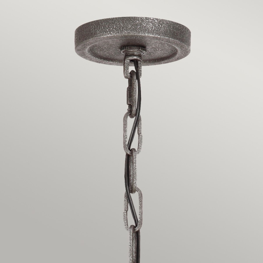 Quintiesse - Luster na reťazi ANGELO 6xE27/60W/230V dubový dekor