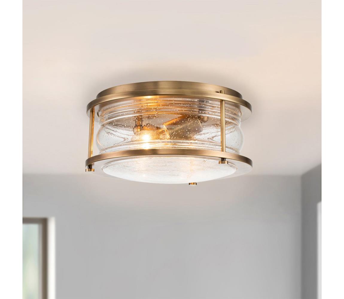Elstead Quintiesse QN-ASHLANDBAY-F-NBR-BATH-Kúpeľňové stropné svietidlo ASHLAND 2xE27/60W/230V IP44 QN-ASHLANDBAY-F-NBR-BATH