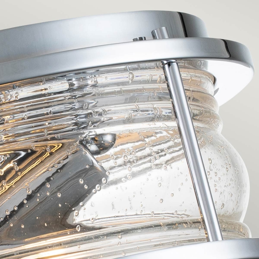 Quintiesse - Kúpeľňové stropné svietidlo ASHLAND 2×E27/60W/230V priemer 30,5 cm IP44 lesklý chróm