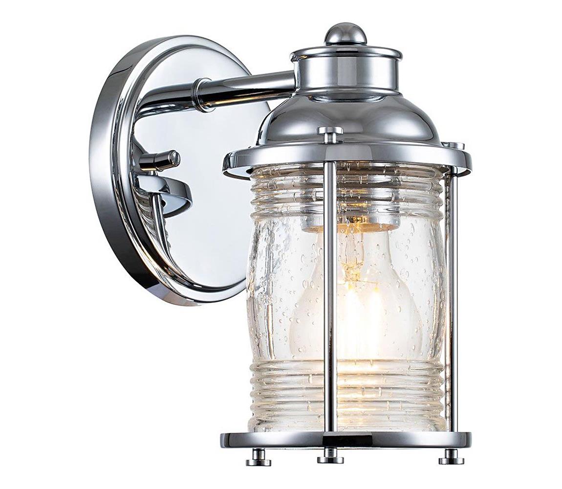 Elstead Quintiesse QN-ASHLANDBAY1-PC-BATH-Vonkajšie nástenné svietidlo ASHLAND BAY 1xE27/60W/230V IP44 QN-ASHLANDBAY1-PC-BATH