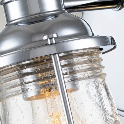 Quintiesse - Vonkajšie nástenné svietidlo ASHLAND BAY 1xE27/60W/230V IP44 lesklý chróm