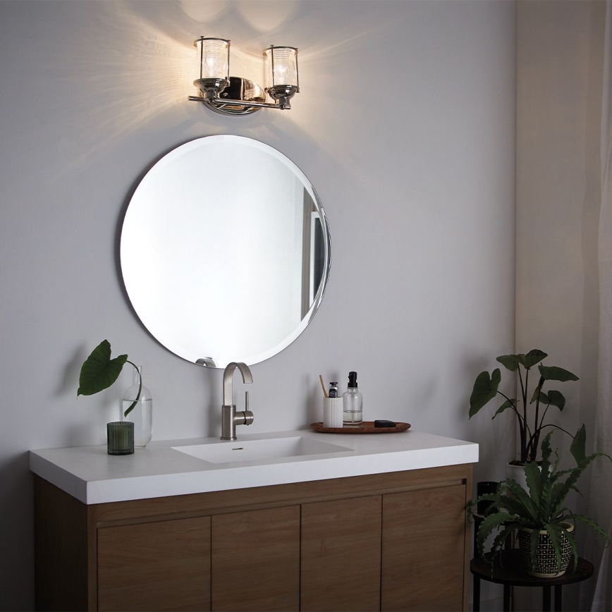 Quintiesse - Vonkajšie nástenné svietidlo ASHLAND BAY 2xE27/60W/230V IP44 lesklý chróm