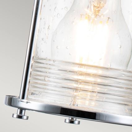 Quintiesse - Vonkajšie nástenné svietidlo ASHLAND BAY 3xE27/60W/230V IP44 lesklý chróm