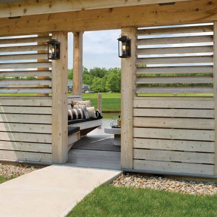 Quintiesse - Vonkajšie nástenné svietidlo ATWATER S 1xE27/60W/230V IP44 čierne