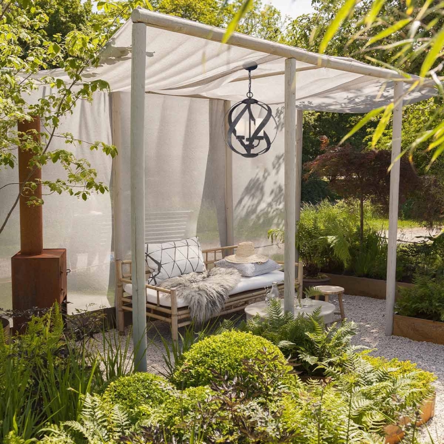 Quintiesse - Vonkajší luster na reťazi BLACKSMITH 3xE14/40W/230V priemer 40,7 cm IP44 čierna