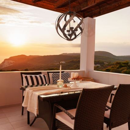 Quintiesse - Exteriérový luster na reťazi BLACKSMITH 4xE14/40W/230V pr. 50,1 cm IP44 čierna