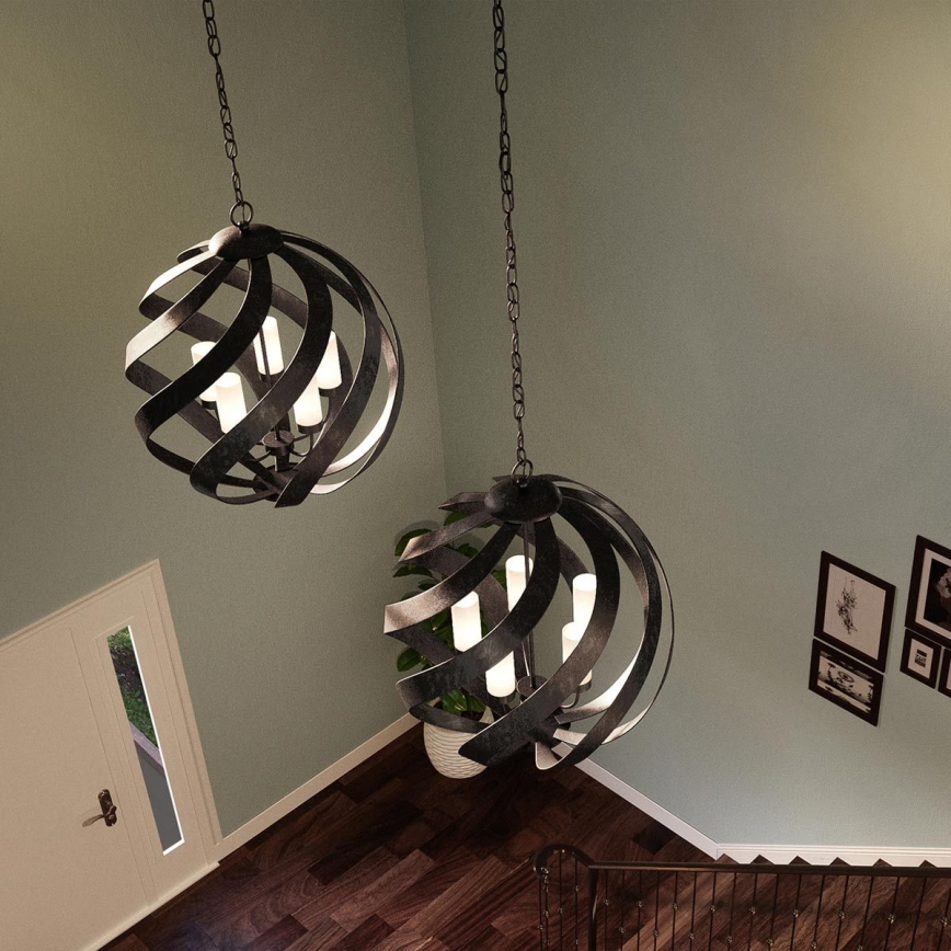 Quintiesse - Vonkajší luster na reťazi BLACKSMITH 5xE14/40W/230V pr. 66,4 cm IP44 čierny