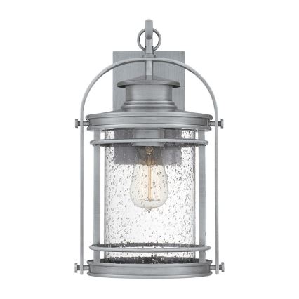 Quintiesse - Vonkajšie nástenné svietidlo BOOKER M 1xE27/60W/230V IP44 matný chróm
