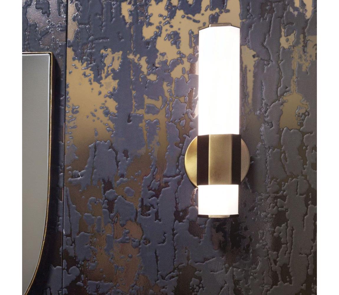 Elstead Quintiesse QN-FACET-LED1-HB-BATH-LED Kúpeľňové nástenné svietidlo FACET LED/12W/230V IP44 zlatá QN-FACET-LED1-HB-BATH
