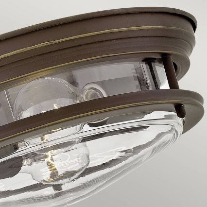 Quintiesse - Vonkajšie stropné svietidlo HADRIAN 2xE27/40W/230V pr. 27,8 cm IP44 bronzové