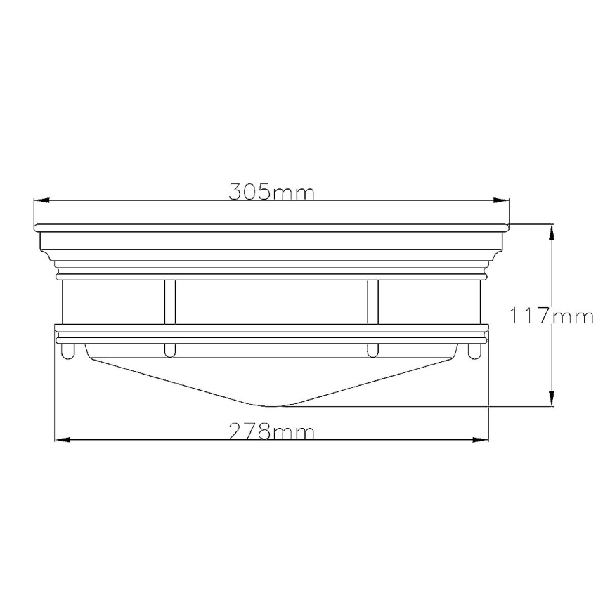 Quintiesse - Vonkajšie stropné svietidlo HADRIAN 2xE27/40W/230V pr. 27,8 cm IP44 bronzové
