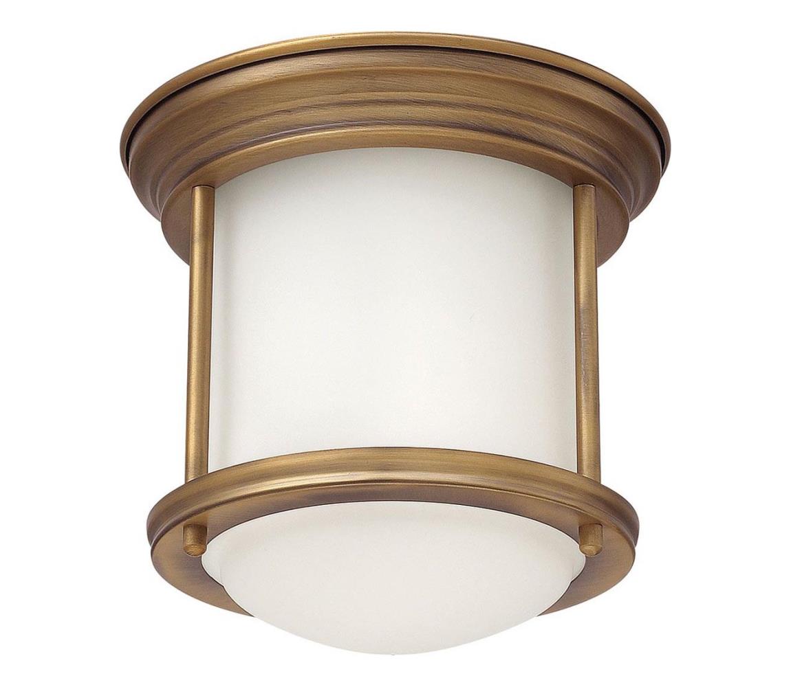 Elstead Quintiesse QN-HADRIAN-MINI-F-BR-OPAL - Vonkajšie stropné svietidlo HADRIAN 1xE27/60W/230V IP44 QN-HADRIAN-MINI-F-BR-OPAL