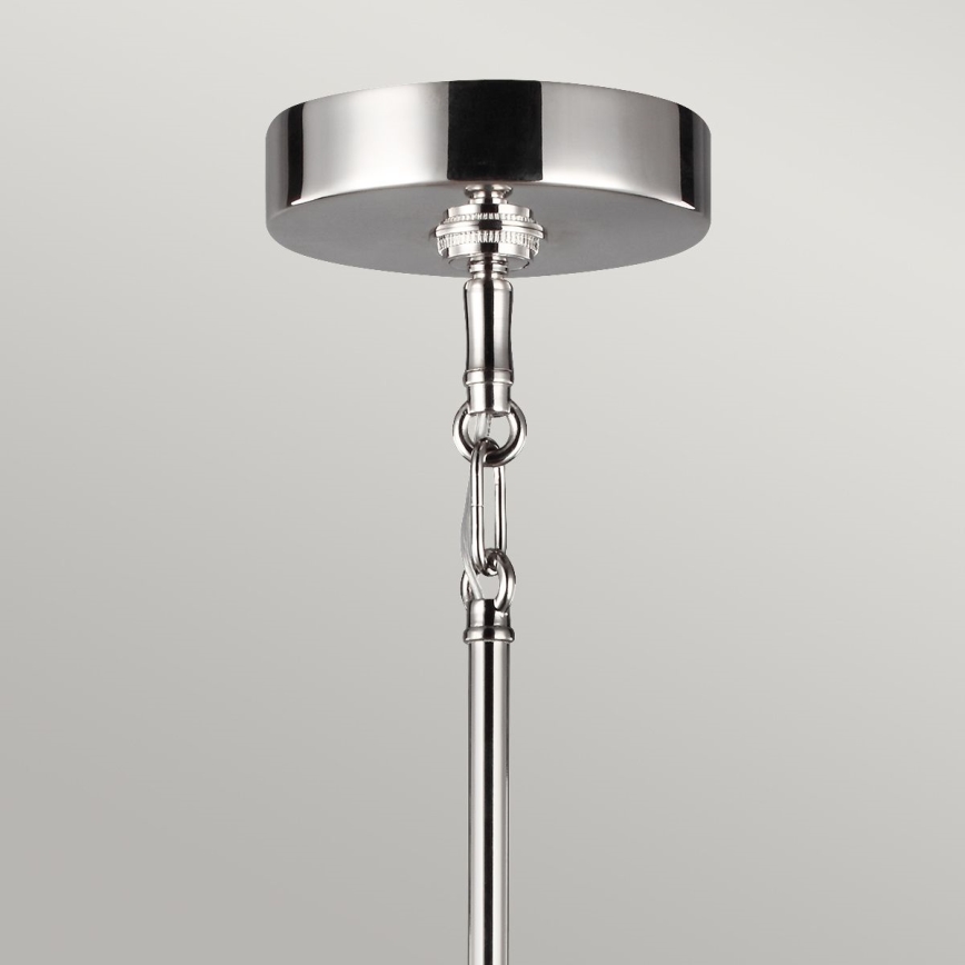 Quintiesse - Luster na tyči HARPER 5xE14/60W/230V, priemer 77,5 cm, lesklý chróm/dymové sklo