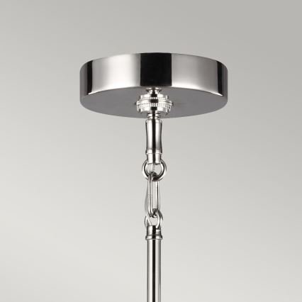 Quintiesse - Luster na tyči HARPER 7xE14/60W/230V Ø 81,3 cm lesklý chróm/dymové sklo