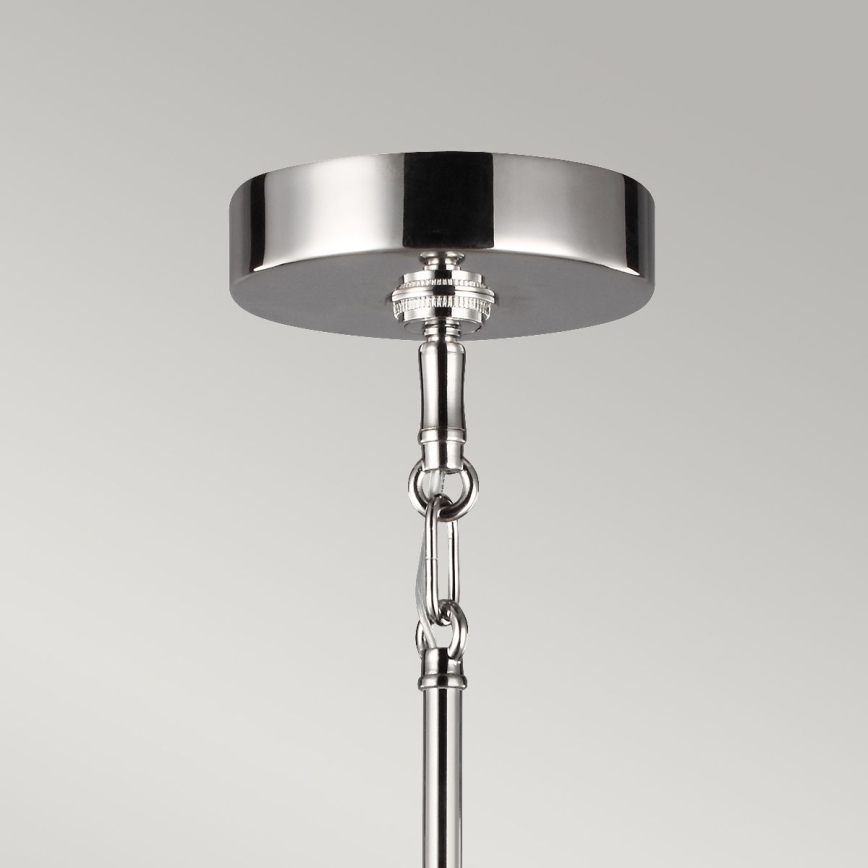 Quintiesse - Luster na tyči HARPER 7xE14/60W/230V Ø 81,3 cm lesklý chróm/dymové sklo