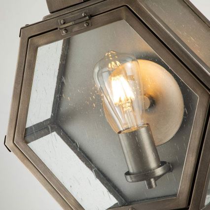 Quintiesse - Vonkajšie nástenné svietidlo HEATH M 1xE27/60W/230V IP44 bronzové