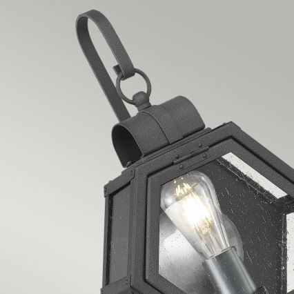 Quintiesse - Vonkajšie nástenné svietidlo HEATH M 1xE27/60W/230V IP44 čierne