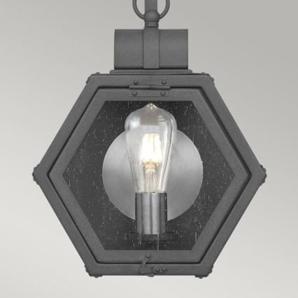 Quintiesse - Vonkajšie nástenné svietidlo HEATH M 1xE27/60W/230V IP44 čierne