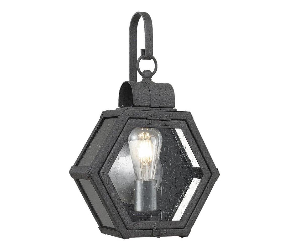 Elstead Quintiesse QN-HEATH-S-MB - Vonkajšie nástenné svietidlo HEATH S 1xE27/60W/230V IP44 čierna QN-HEATH-S-MB