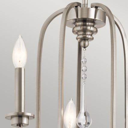Quintiesse - Luster na tyči KARLEE 5xE14/60W/230V, priemer 61 cm, matný chróm