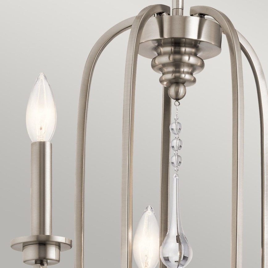 Quintiesse - Luster na tyči KARLEE 5xE14/60W/230V, priemer 61 cm, matný chróm