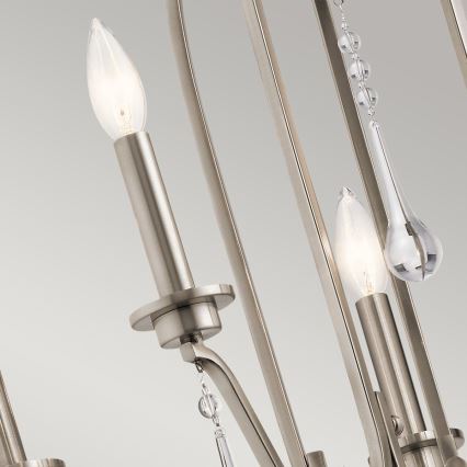 Quintiesse - Luster na tyči KARLEE 5xE14/60W/230V, priemer 61 cm, matný chróm