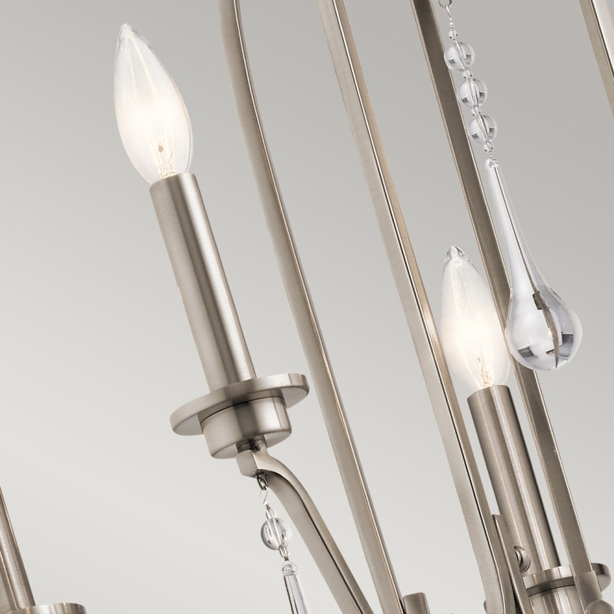 Quintiesse - Luster na tyči KARLEE 5xE14/60W/230V, priemer 61 cm, matný chróm