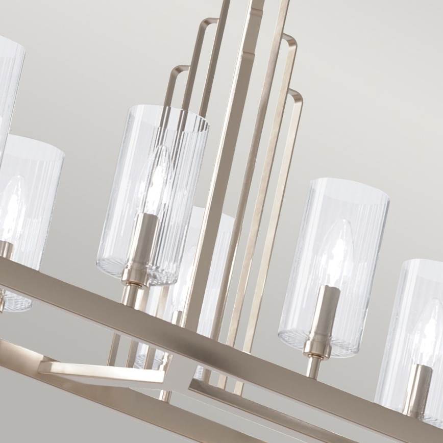 Quintiesse - Luster na tyči KIMROSE 10xE14/40W/230V lesklý chróm