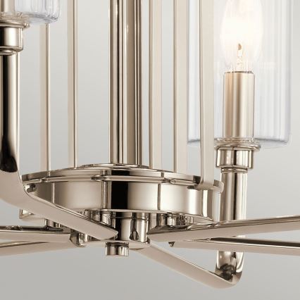 Quintiesse - Luster na tyči KIMROSE 6xE14/40W/230V pr. 68,6 cm, lesklý chróm