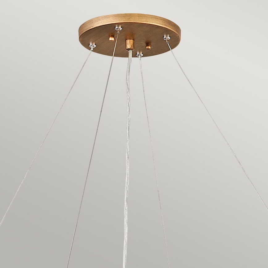 Quintiesse - Závesný luster na lankách LAGUNA 6xE14/40W/230V priemer 91,4 cm zlatý