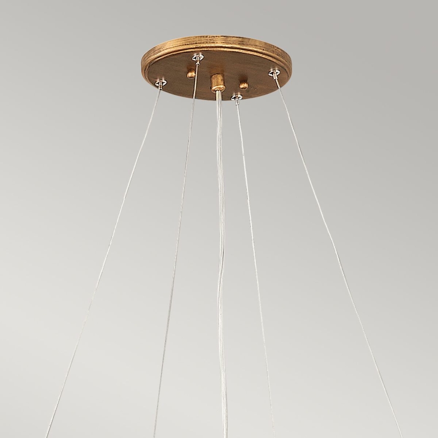 Quintiesse - Závesný luster LAGUNA 8xE14/40W/230V, priemer 106,7 cm, zlatý