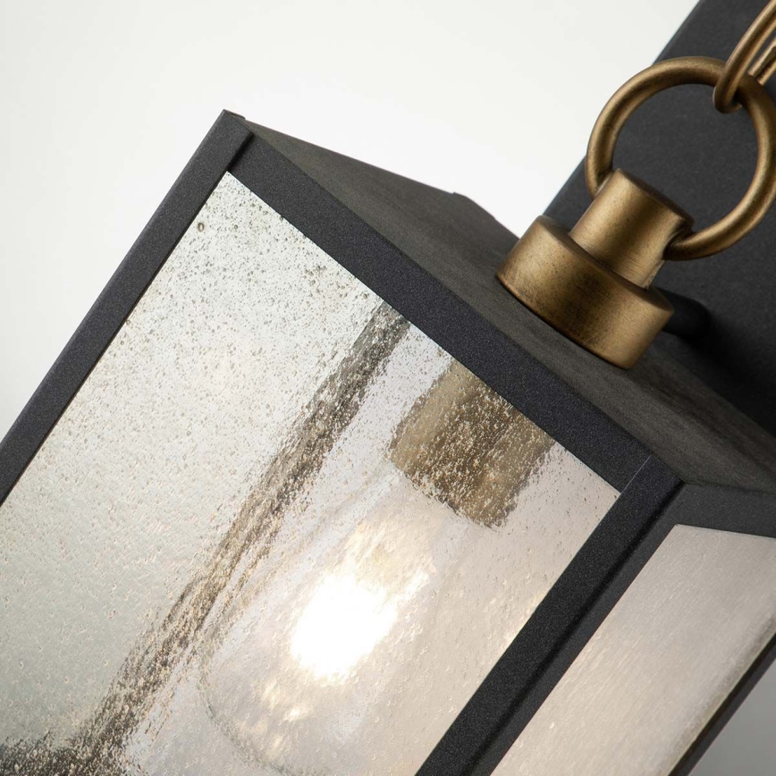 Quintiesse - Vonkajšie nástenné svietidlo LAHDEN M 1xE27/60W/230V IP44 čierna/zlatá