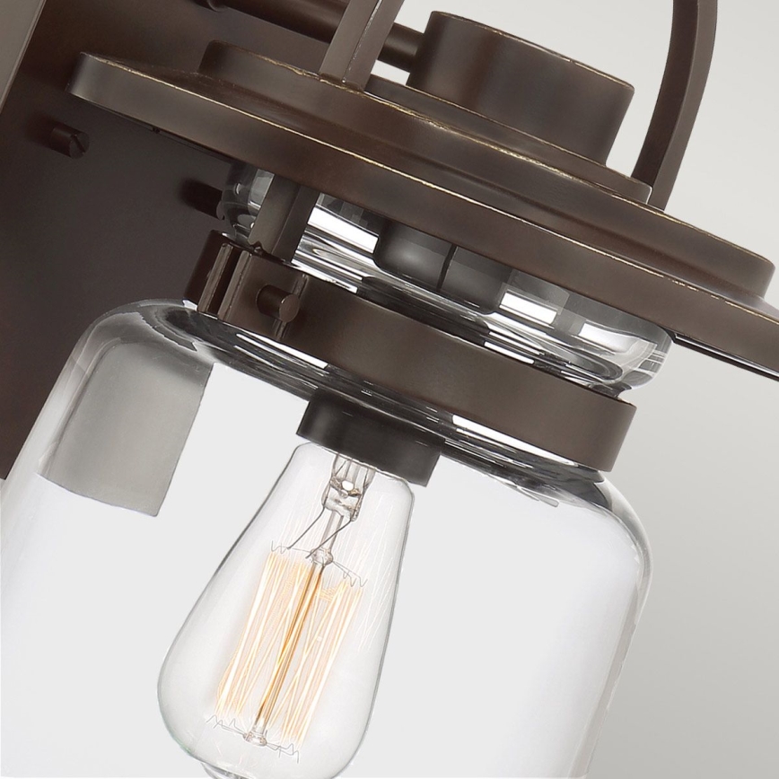 Quintiesse - Vonkajšie nástenné svietidlo LASALLE M 1xE27/60W/230V IP44 bronzové