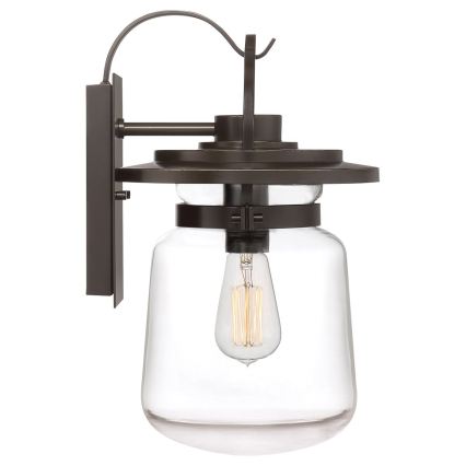 Quintiesse - Vonkajšie nástenné svietidlo LASALLE M 1xE27/60W/230V IP44 bronzové