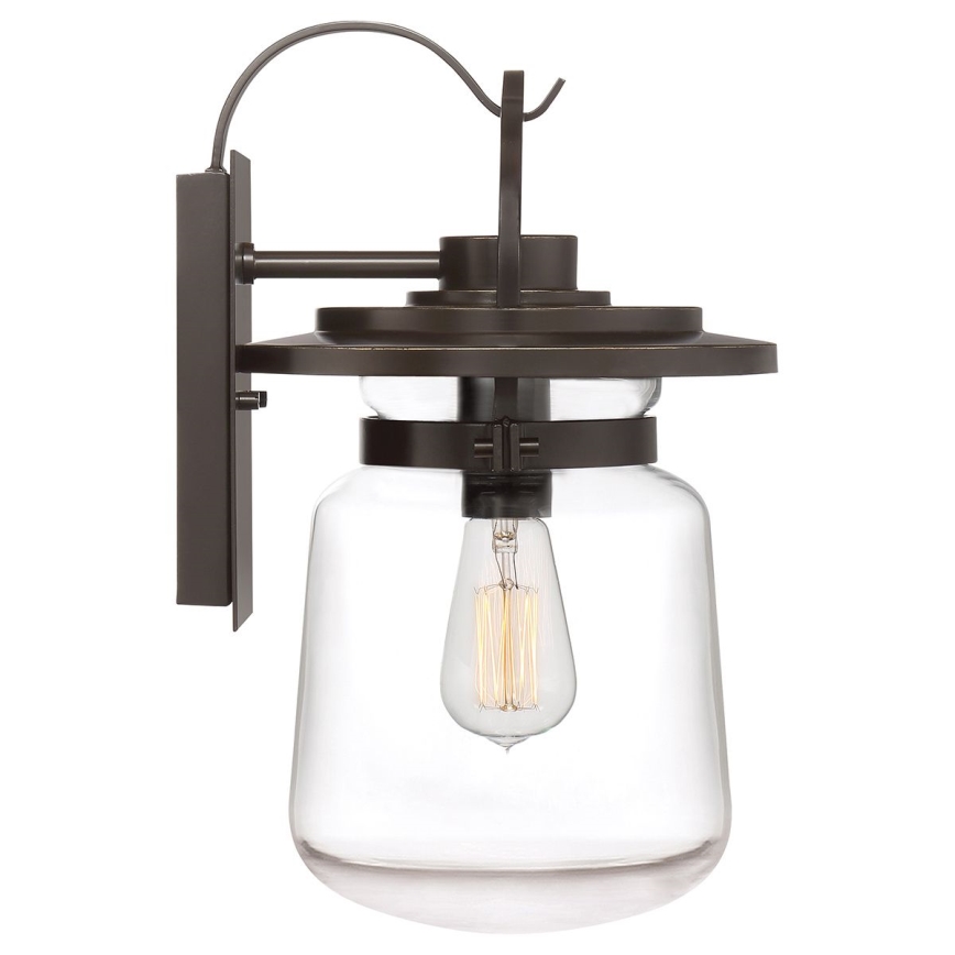 Quintiesse - Vonkajšie nástenné svietidlo LASALLE M 1xE27/60W/230V IP44 bronzové